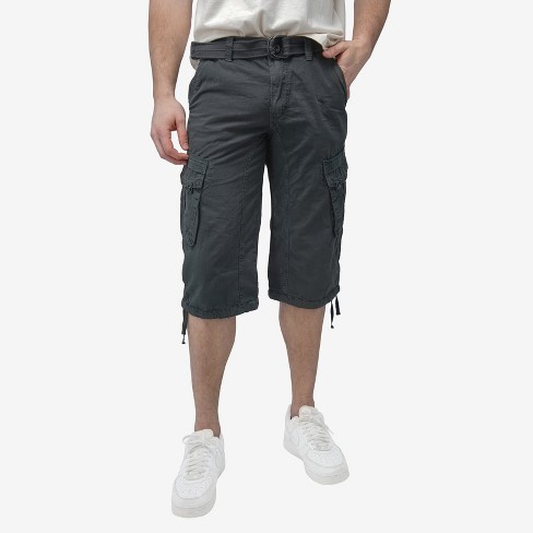 X Ray Men’s Belted 18 Inch Below Knee Long Cargo Shorts (big & Tall) In ...