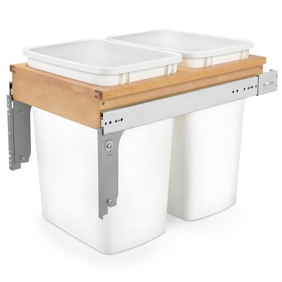 Rev-A-Shelf Double Top Mount Pull Out Kitchen Waste Trash Container Bin