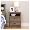 Salt Spring 2 - Drawer Nightstand - Drifted Gray - Prepac - 2 of 4