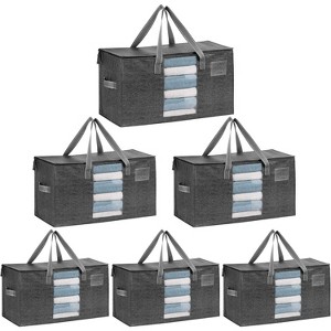 4/6/8 Pack Moving Bags, Comforter and Blanket Storage Bags for Closet, Moving Boxes, Boxes with Lids Alternative - 1 of 4
