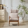 Mid Century Modern Accent Armchair with Solid Wood Frame,High Back Lounge Chair with Cushion,Upholstered Lounge Chair for Living Room-Koiai - 2 of 4