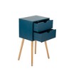 NicBex Nightstand with 2 Drawers,Set of 2 Side Table with Storage Space and Free Handle Design,Bedside Table for Bedroom,Living Room - 4 of 4