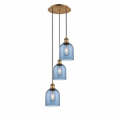 Bella - 3 Light Cord Hung Multi Pendant In Industrial Style-29.25 Inches Tall and 12 Inches Wide