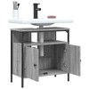 CLIHOME Engineered Wood Bathroom Sink Cabinet with Powder-Coated Steel Frame, Modern Storage Sideboard Cupboard for Toiletries - 3 of 4
