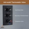CASAINC Dual Shower Head System with Slide Bar and 4 Body Jets - 4 of 4