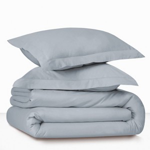 Farm to Home Dreamy Organic Duvet Set – 100% Organic Cotton, 300 TC Solid Sateen, Soft, Breathable, Lightweight, Hotel-Style Details - 1 of 3