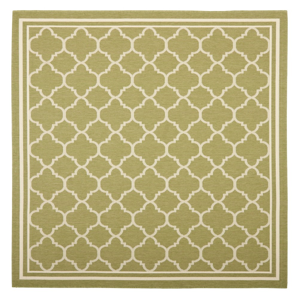  x 4' Square Renee Outdoor Patio Rug Green/Beige