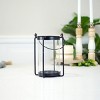 VIP Metal 9.5 in. Black Wireframe Pillar Candle Holder Lantern - 3 of 4