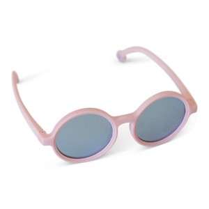 Tiny Twinkle Toddler Round Retro Polarized Flexible Sunglasses with Strap, Ages 0-48 months - 1 of 4