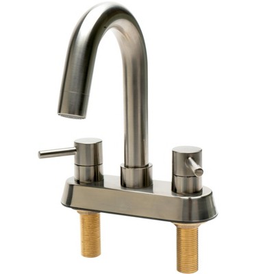 ALFI  AB1400-BN Brushed Nickel Two-Handle 4FeetFeet Centerset Bathroom Faucet