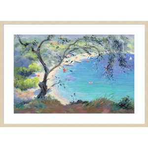 41" x 30" Lichnos Bay Epirus Greece by Anne Durham - Amanti Art: Giclee Print, Hardwood Frame - 1 of 4