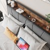 Streamdale Vintage Brown & Gray Full Bed Frame with Headboard Storage & Charging - 3 of 4