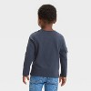 Grayson Mini Toddler Boys' Long Sleeve Pocket Jersey T-Shirt - Black - 2 of 3