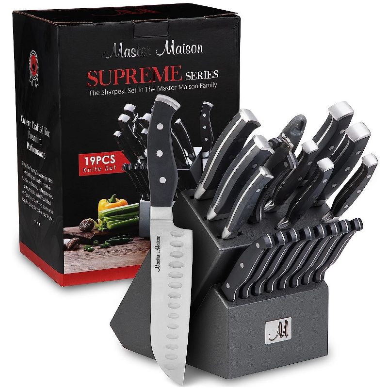 Supreme Series 19-Piece High Carbon Stainless Steel Knife Set in Gray Block, 2 of 4