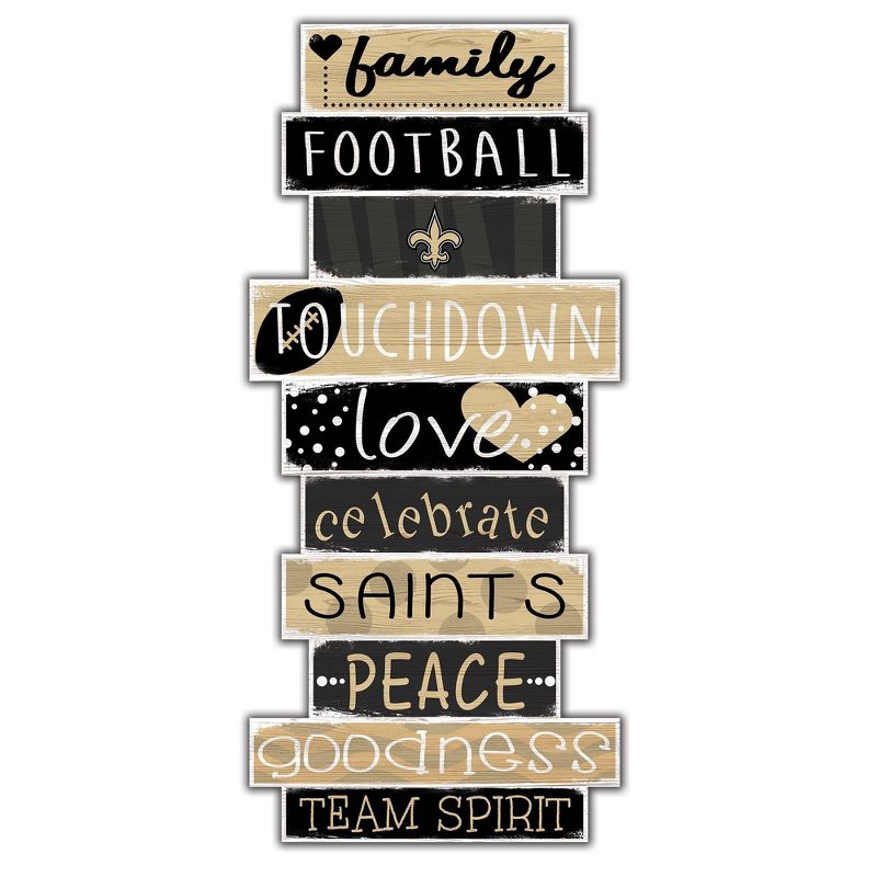 NFL New Orleans Saints 24&#34; Celebrations Stack Sign, 1 of 4