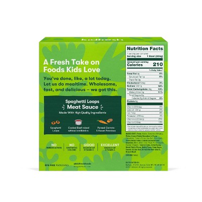 Kidfresh Frozen Spaghetti Loops Meat Sauce - 7.25oz