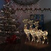 vidaXL Reindeer Christmas Decoration Cold white Acrylic - Multicolor 2 x 1 x 4 ft 3-Pack - 2 of 4