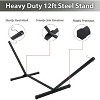 Double V-Shaped Wooden Frame Hammock, Thickened Version for Home and Outdoor Use, Portable Steel Frame Outdoor Garden Hammock, Large Double Hammock - 3 of 4