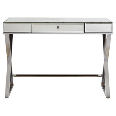 Whitney Mirrored Desk - Chrome - Inspire Q