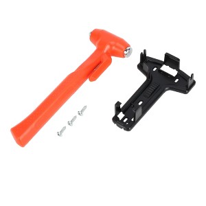 Unique Bargains Car Safety Hammer 8.86"x3.11"x1.22" Black Red 1 Pc - 1 of 4