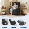 Oversized Recliner Chair, Overstuffed Soft Chenille Swivel Rocker Recliner with Padded Armrests, Comfortable Nursery Rocking Chairs - 4 of 4