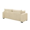 JUJABU 79” Modern Corduroy Loveseat Sofa with Soft Ribbed Fabric - 3 of 4