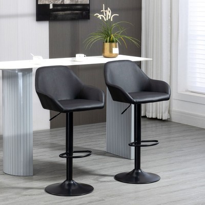 NicBex Adjustable Height Bar Stools Set of 2,Swivel Counter Stools with Backrest,Barstools with Metal Frame,Stools for Kitchen Counter,Island,Bar