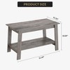 Stylish 31.5" Coffee Table with Open Shelves - 2-Tier Modern Industrial Design - 3 of 4