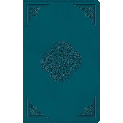 ESV Thinline Bible (Trutone, Deep Teal, Rotunda Design) - (Leather Bound)