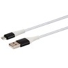 Monoprice USB 2.0 Micro B to Type A Charge and Sync Cable - 6 Feet - White, Durable, Nylon-Braid - AtlasFlex Series - 2 of 4