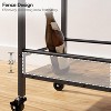 MaseiKar Bar Cart, 3-Tier Coffee Cart with Wheels, Kitchen Cart, Wine Cart with Wine Rack and Glass Holder, Rolling Serving Cart for Home, Bar,  Brown - 4 of 4