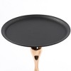 Lyngins Mermaid Tail Design Metal Side Table, Round End Table for Living Room, Modern Bedroom Nightstand, Small Side Table with Tray Top - 3 of 4