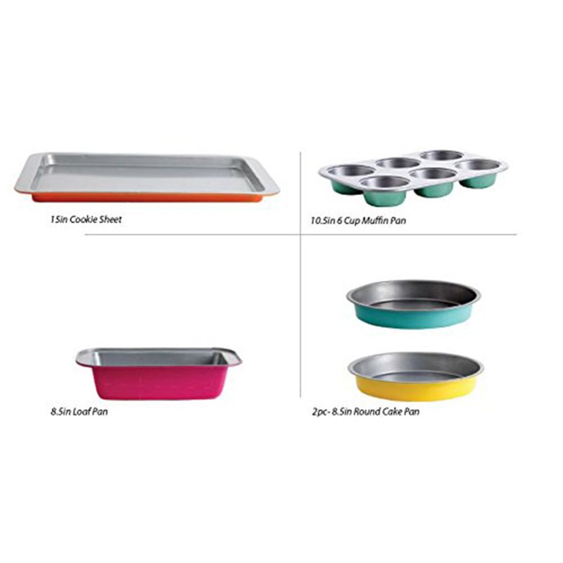 Gibsone Home Color Splash Lyneham 5 pc Carbon Steel Bakeware Set, 3 of 8