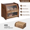 Acacia Bread Box 40x26.5x36.5Cm with Durable Acacia Wood, Spacious Design, Elegant Finish, Eco-Friendly Material, and Easy to Clean - 3 of 4