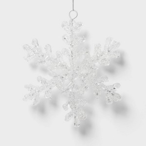 Acrylic Snowflake Christmas Tree Ornament Clear - Wondershop™ - 1 of 3