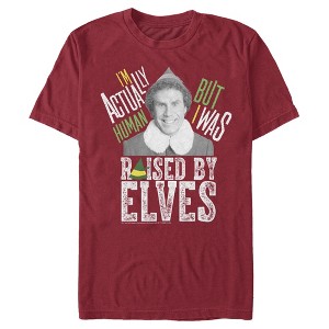 Men's Elf Buddy Human Raised By Elves T-Shirt - 1 of 4