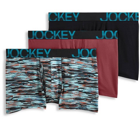 Jockey Men's Activestretch 4 Boxer Brief - 3 Pack 2xl Leather Red/active  Markings/black : Target