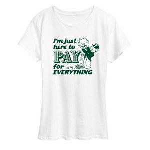 Women's - Monopoly - I'm Just Here To Pay Short Sleeve Graphic T-Shirt - 1 of 4