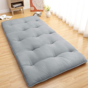 Solid Japanese Floor Mattress Indoor Furniture Living Room Bedroom Futon Mattress, Foldable & Portable Tatami Mat Roll Up Camping Mattress Pad - 1 of 4