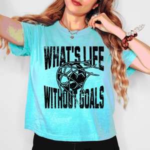 Simply Sage Market What's Life Without Goals Boxy Crop Top - 1 of 4
