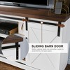63” Farmhouse TV Stand with Storage, Barn Doors & Adjustable Shelves, Modern Entertainment Console for 65 Inch TVs, for Living Room, Bedroom - 3 of 4