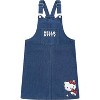 Hello Kitty Sanrio Girls Adjustable Jumper Denim Dress with Shirt Set for Toddler and Big Kids - 2 of 4
