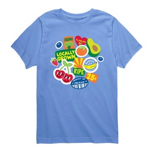 Boys' - Instant Message - Fruit Stamps Short Sleeve Graphic T-Shirt - 1 of 4