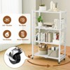SUGIFT Foldable Storage Shelves with Wheels Heavy Duty Metal Rack 4 Tier or 5 Tier Rolling Organizer for Garage Kitchen Office No Assembly - 3 of 4