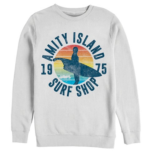 Men's Jaws Retro Amity Island Surf Shop Sweatshirt : Target