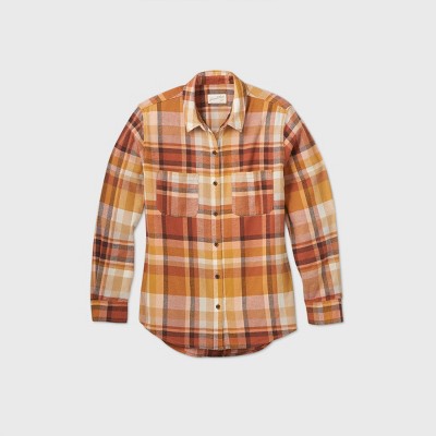 yellow flannel shirt womens
