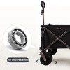 JUJABU Folding Heavy-Duty Outdoor Cart with Adjustable Handle and Cup Holders for Beach, Camping, Garden - 3 of 4