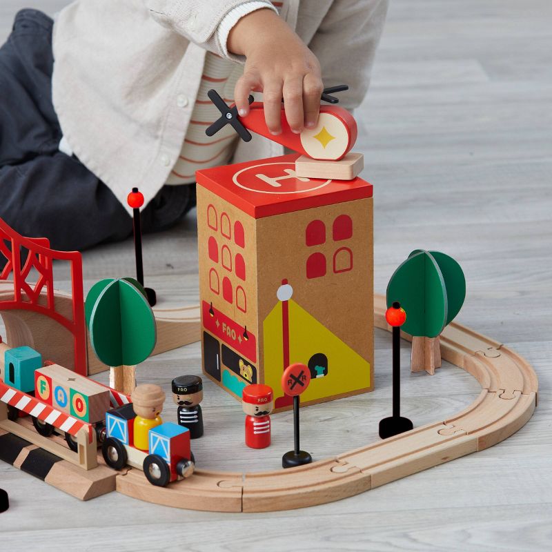 FAO Schwarz Toy Wood Train and Track, 4 of 16