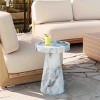 TOV Furniture Zara Aegean Marble Indoor / Outdoor Side Table - 2 of 4