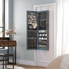 SONGMICS 6 LEDs Mirror Jewelry Cabinet, 47.2-Inch Tall Wall/Door Mounted Jewelry Armoire Organizer - 3 of 4